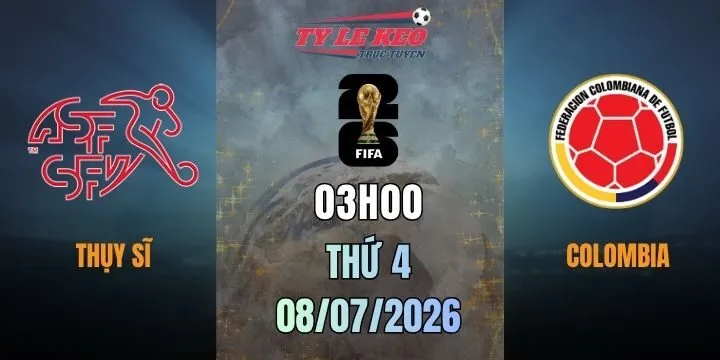 Kèo nhà cái Thụy Sĩ vs Colombia