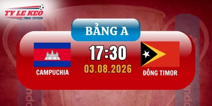 Tỷ lệ kèo Campuchia vs Đông Timor